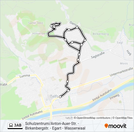 3AB Bus Line Map