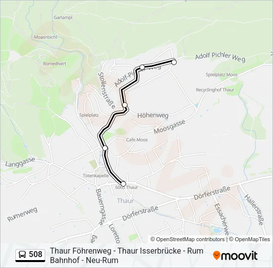 508 Bus Line Map