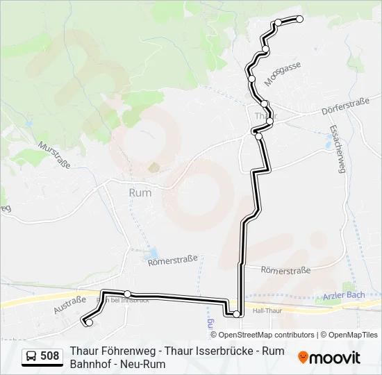508 Bus Line Map