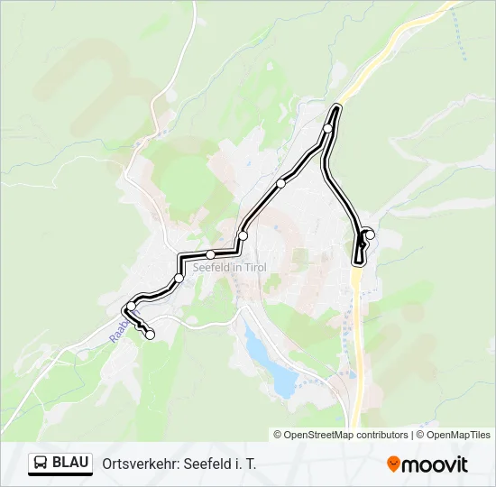 BLAU Bus Line Map