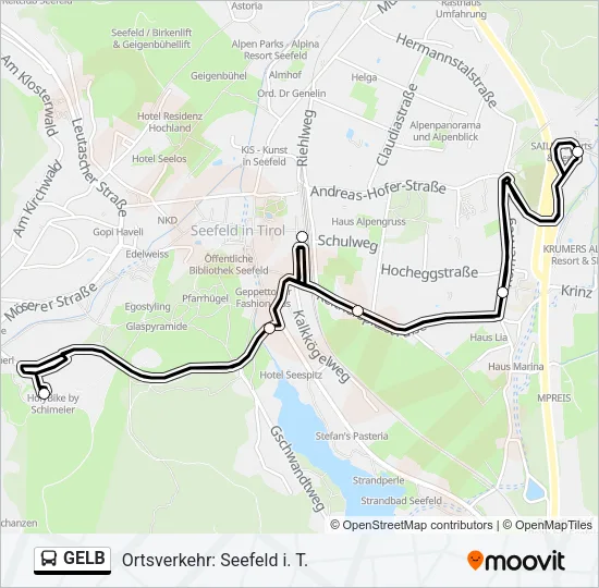GELB Bus Line Map