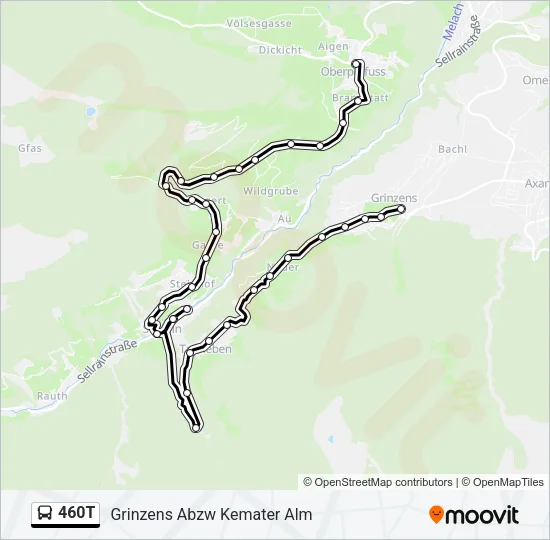 460T Bus Line Map
