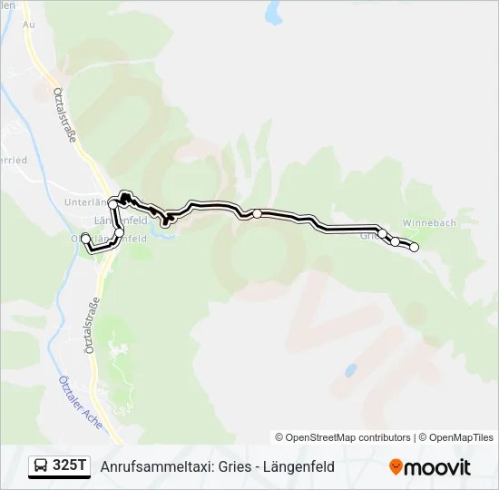 325T Bus Line Map