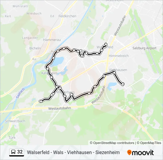 32 Bus Line Map