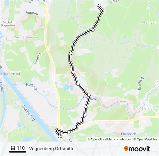 110 Bus Line Map
