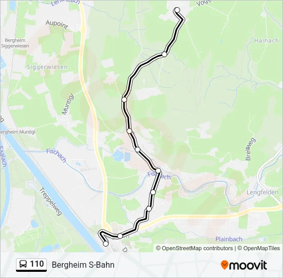 110 Bus Line Map