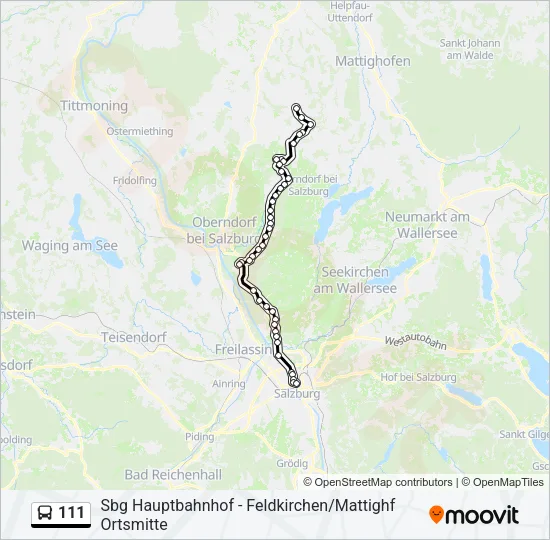 111 Bus Line Map