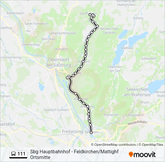 111 Bus Line Map