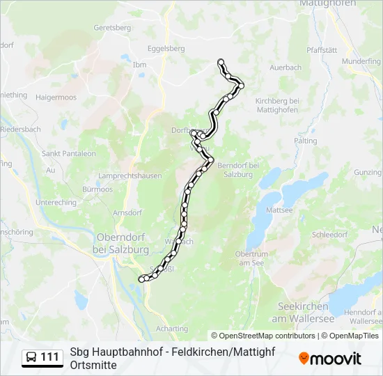 111 Bus Line Map