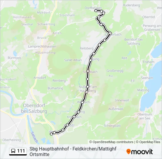 111 Bus Line Map
