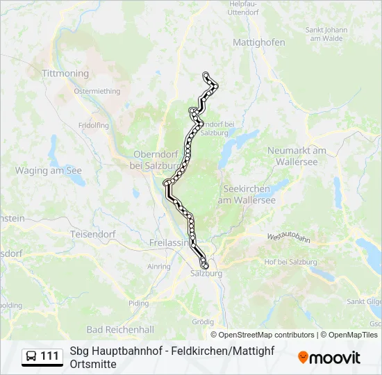 111 Bus Line Map