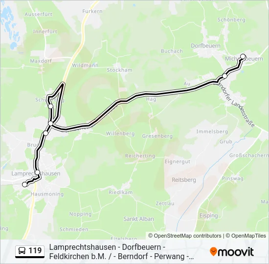 119 Bus Line Map