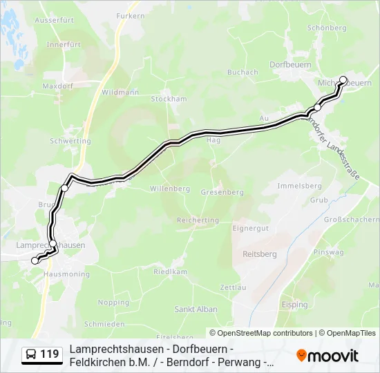 119 Bus Line Map