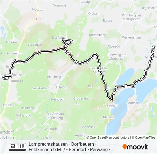 119 Bus Line Map