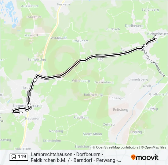 119 Bus Line Map