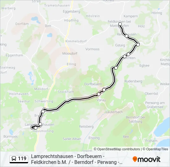 119 Bus Line Map