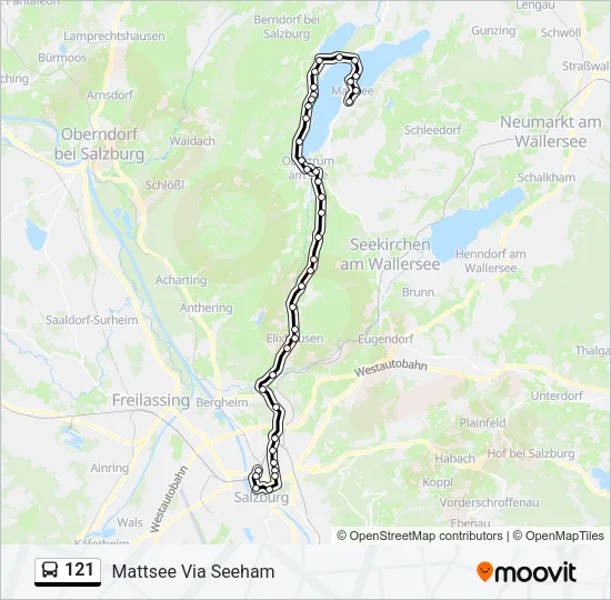 121 Bus Line Map