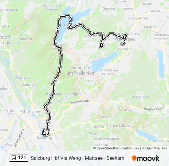 121 Bus Line Map