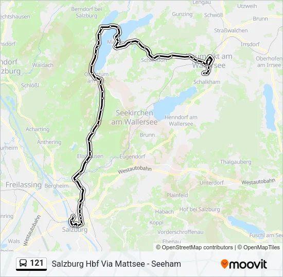 121 Bus Line Map