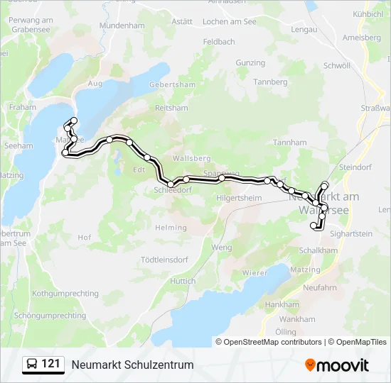 121 Bus Line Map