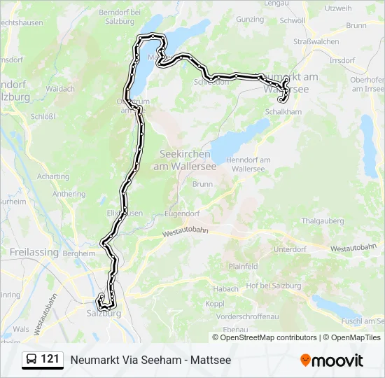 121 Bus Line Map
