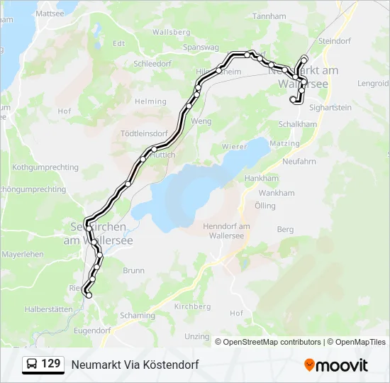 129 Bus Line Map