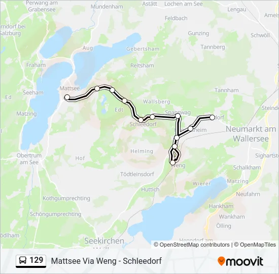 129 Bus Line Map