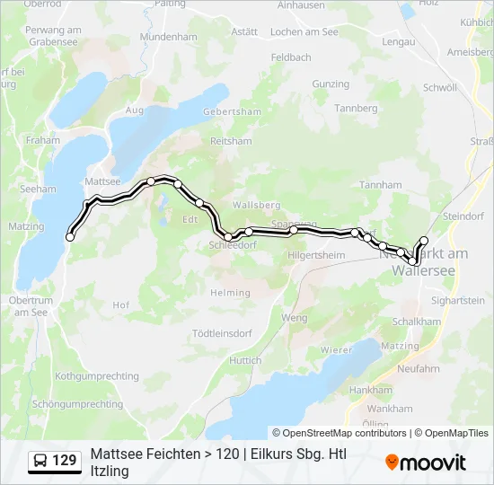 129 Bus Line Map