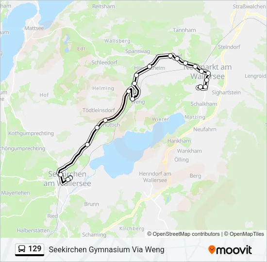 129 Bus Line Map