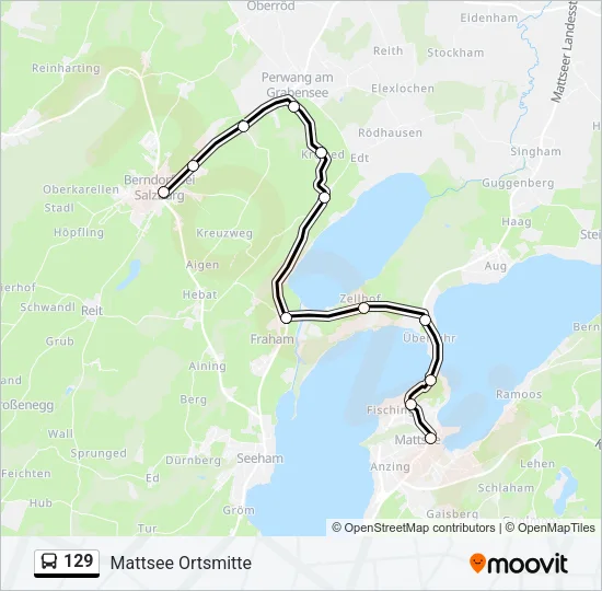129 Bus Line Map