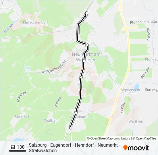 130 Bus Line Map