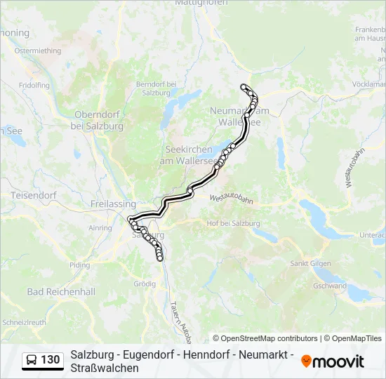 130 Bus Line Map