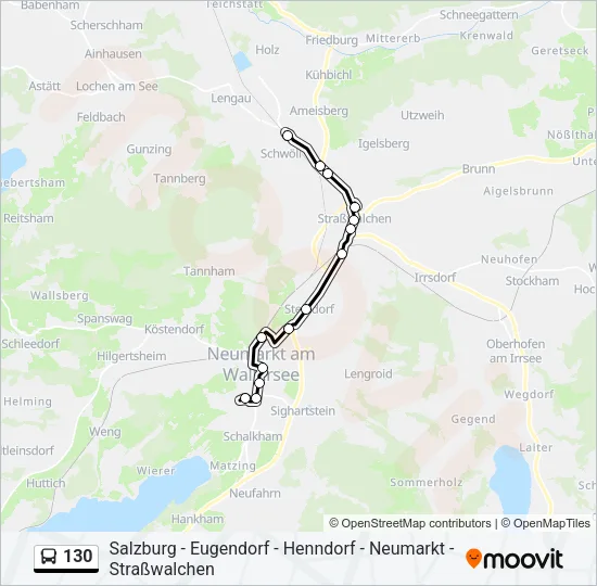 130 Bus Line Map