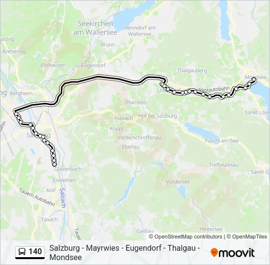 140 Bus Line Map