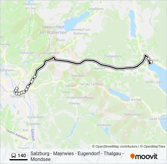 140 Bus Line Map