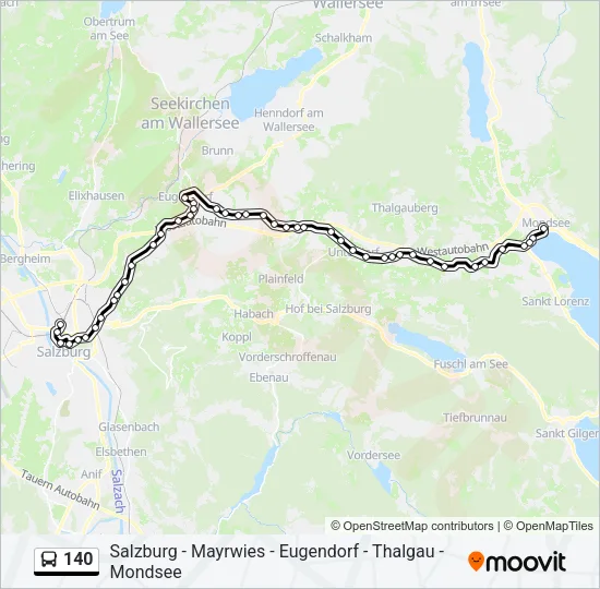 140 Bus Line Map