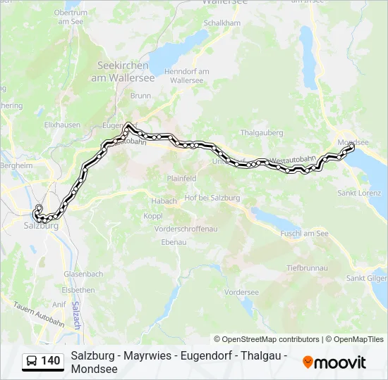 140 Bus Line Map