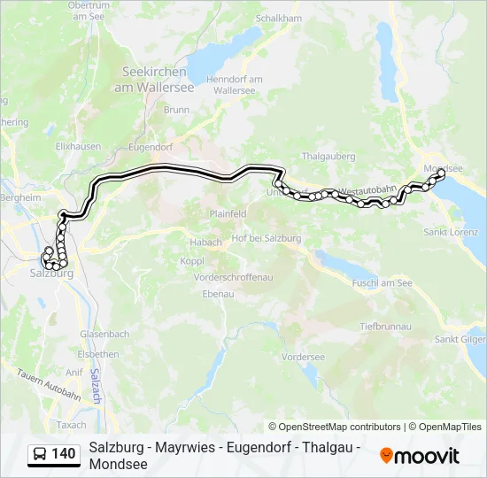 140 Bus Line Map