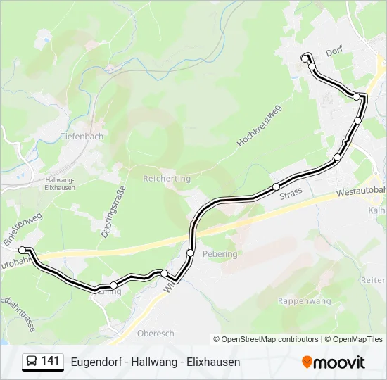 141 Bus Line Map