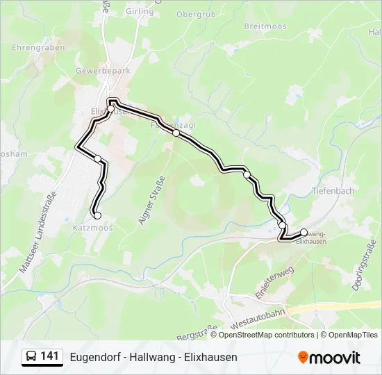 141 Bus Line Map