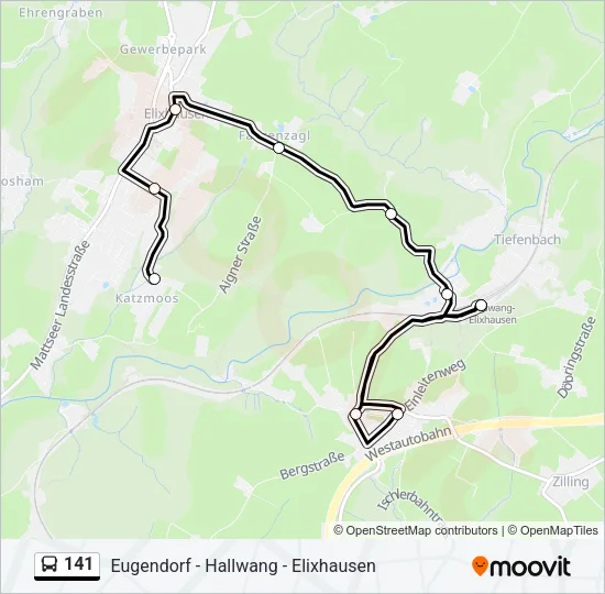 141 Bus Line Map