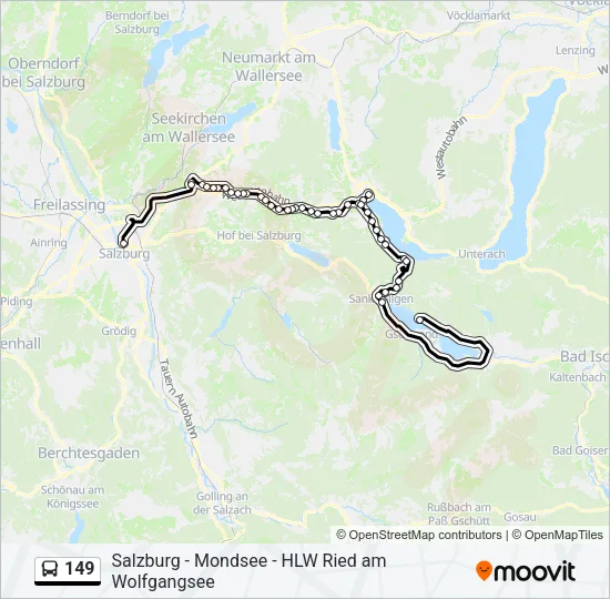149 Bus Line Map