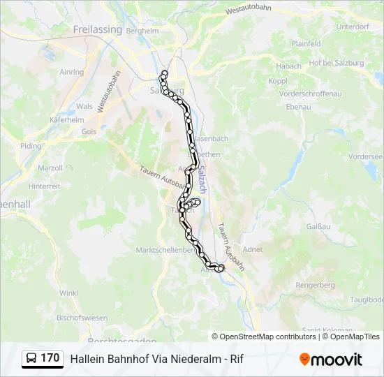 170 Bus Line Map