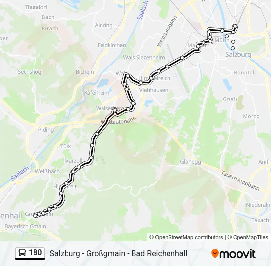 180 Bus Line Map