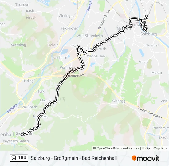 180 Bus Line Map