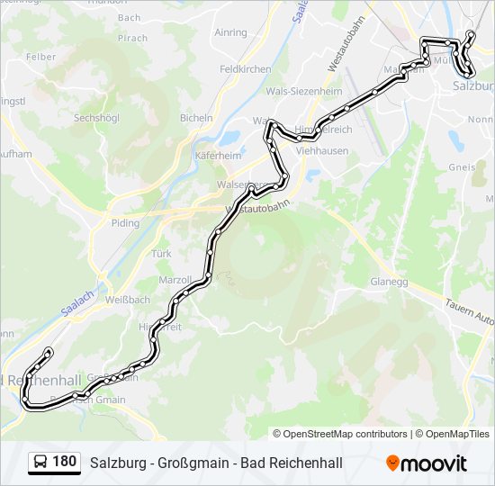 180 Route Schedules, Stops & Maps Bad Reichenhall Via Wals