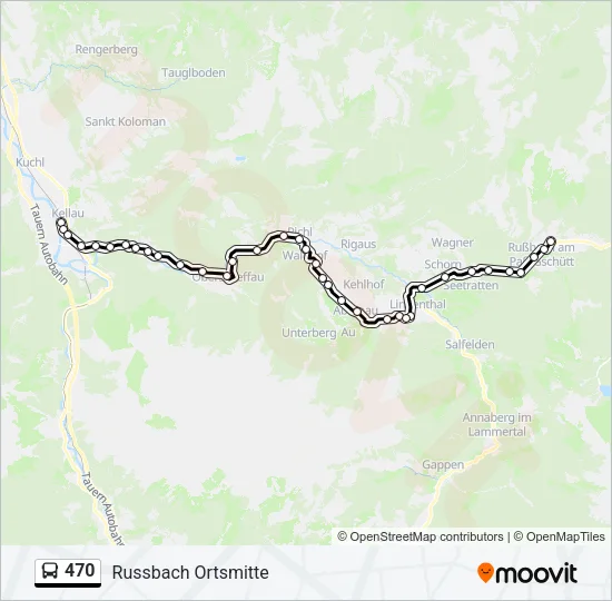 470 Bus Line Map