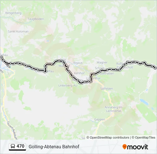 470 Bus Line Map