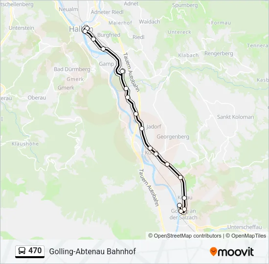 470 Bus Line Map