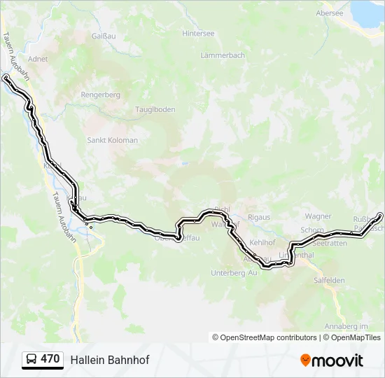 470 Bus Line Map